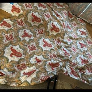 Pottery barn king duvet with 2 king size shams (Charlie  paisley)